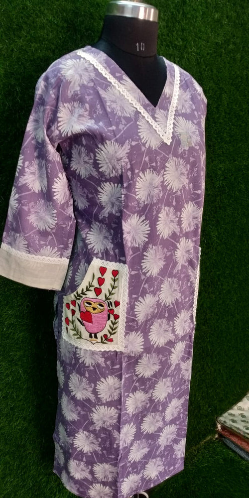 Boutique Cotton Side-Cut Kurti